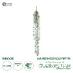 GloboStar® Artificial Garden HANGING EUCALYPTUS 20807 Τεχνητό Διακοσμητικό Κρεμαστό Φυτό Ευκάλυπτος Μ16 x Π9 x Υ105cm