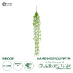 GloboStar® Artificial Garden HANGING EUCALYPTUS 20812 Τεχνητό Διακοσμητικό Κρεμαστό Φυτό Ευκάλυπτος Μ16 x Π9 x Υ105cm