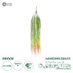 GloboStar® Artificial Garden HANGING GRASS 20815 Τεχνητό Διακοσμητικό Κρεμαστό Φυτό Grass Μ18 x Π4 x Υ81cm