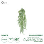 GloboStar® Artificial Garden HANGING FERN BRANCH  20835 Τεχνητό Διακοσμητικό Κρεμαστό κλαδί Φτέρης Μ30 x Π8 x Υ87cm