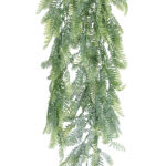 GloboStar® Artificial Garden HANGING FERN 20843 Τεχνητό Διακοσμητικό Κρεμαστό Φυτό Φτέρη Μ25 x Π12 x Υ85cm - Image 3
