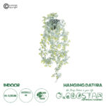 GloboStar® Artificial Garden HANGING DATURA 20864 Τεχνητό Κρεμαστό Διακοσμητικό Φυτό Δατούρα  Φ24 x Y80cm