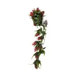 GloboStar® Artificial Garden HANGING RED PINE CONE 20869 Τεχνητό Κρεμαστό Διακοσμητικό Φυτό Κόκκινο Κουκουνάρι Μ17 x Π17 x Υ50cm - Image 2