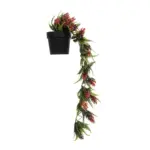 GloboStar® Artificial Garden HANGING RED PINE CONE 20869 Τεχνητό Κρεμαστό Διακοσμητικό Φυτό Κόκκινο Κουκουνάρι Μ17 x Π17 x Υ50cm - Image 3