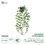 GloboStar® Artificial Garden HANGING DUTCH BEAN 20883 - Τεχνητό Κρεμαστό Διακοσμητικό Φυτό Ολλανδικό Φασόλι Φ28 x Y70cm