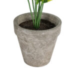 GloboStar® Artificial Garden YELLOW HOSTA PLANT 20899 Τεχνητό Διακοσμητικό Φυτό Κίτρινη Χόστα Φ45 x Υ40cm - Image 4