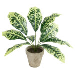 GloboStar® Artificial Garden YELLOW AGLAONEMA POTTED PLANT 20902 Διακοσμητικό Φυτό Κίτρινο Αγλαόνημα Φ40 x Υ33cm - Image 2