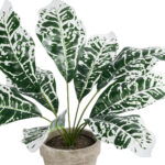 GloboStar® Artificial Garden WHITE AGLAONEMA POTTED PLANT 20903 Διακοσμητικό Φυτό Λευκό Αγλαόνημα Φ40 x Υ33cm - Image 3