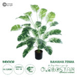 GloboStar® Artificial Garden BANANA ZEBRA PLANT 20918 - Διακοσμητικό Φυτό Μπανανιά Ζέβρα Φ83 x Υ80cm