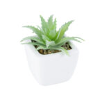 GloboStar® Artificial Garden SUCCULENT ALOE LOTUS PLANT 20976 Διακοσμητικό Φυτό Παχύφυτο Λωτός Αλόης Φ8 x Υ8cm - Image 2