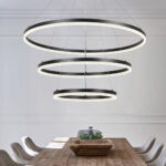 InLight Κρεμαστό φωτιστικό LED 100W 3CCT (by switch on base) D:60cm (6095-A-Black) - Image 3