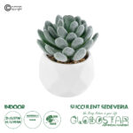 GloboStar® Artificial Garden SUCCULENT SEDEVERIA 21001 Διακοσμητικό Φυτό Παχύφυτο Σεντεβέρια Υ9.5cm