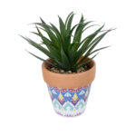 GloboStar® Artificial Garden SUCCULENT SANSEVIERIA POTTED PLANT 21047 Διακοσμητικό Φυτό Σανσεβιέρια  Φ16x Υ20cm - Image 2