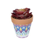 GloboStar® Artificial Garden SUCCULENT ECHEVERIA POTTED PLANT 21050 Διακοσμητικό Φυτό Εχεβέρια Φ10 x Υ13cm - Image 2