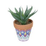 GloboStar® Artificial Garden SUCCULENT ALOE POTTED PLANT 21053 Διακοσμητικό Φυτό Αλόη  Φ15 x Υ19cm - Image 2