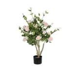 GloboStar® Artificial Garden LIGHT PINK ROSES 21071 Τεχνητό Διακοσμητικό Δέντρο Τριανταφυλλιά Μ50 x Π50 x Υ90cm - Image 2