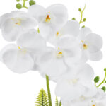 GloboStar® Artificial Garden WHITE ORCHID 21076 Διακοσμητικό Φυτό Λευκή Ορχιδέα Υ45cm - Image 3