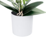 GloboStar® Artificial Garden WHITE ORCHID 21076 Διακοσμητικό Φυτό Λευκή Ορχιδέα Υ45cm - Image 4