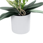 GloboStar® Artificial Garden WHITE - FUCHSIA ORCHID 21078 Διακοσμητικό Φυτό Λευκή - Φούξια Ορχιδέα Υ45cm - Image 4