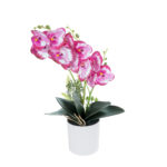 GloboStar® Artificial Garden PINK + FUCHSIA ORCHID 21079 Διακοσμητικό Φυτό Ροζ - Φούξια Ορχιδέα Υ45cm - Image 2
