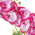 GloboStar® Artificial Garden PINK + FUCHSIA ORCHID 21079 Διακοσμητικό Φυτό Ροζ - Φούξια Ορχιδέα Υ45cm - Image 3