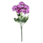 GloboStar® Artificial Garden  PURPLE PEONY FLOWER BRANCH 21080 Τεχνητό Διακοσμητικό Μπουκέτο Μώβ Παιώνιας Y45cm - Image 2