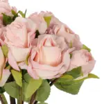 GloboStar® Artificial Garden PINK ROSE BOUQUET 21081 Τεχνητό Διακοσμητικό Μπουκέτο Τριαντάφυλλα Ροζ Y36cm - Image 3