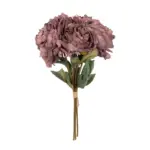 GloboStar® Artificial Garden DARK PINK PEONY FLOWER BOUQUET 21085 Τεχνητό Διακοσμητικό Μπουκέτο Σκούρο Ροζ Παιώνιας Y43cm - Image 3