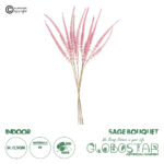 GloboStar® Artificial Garden PALE PINK SAGE BOUQUET 21090 Τεχνητό Διακοσμητικό Μπουκέτο Στάχι Απαλό Ροζ Y50cm