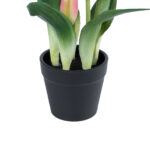 GloboStar® Artificial Garden PINK TULIP 21092 Διακοσμητικό Φυτό Ροζ Τουλίπα Υ23cm - Image 4