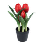 GloboStar® Artificial Garden RED TULIP 21094 Διακοσμητικό Φυτό Κόκκινη Τουλίπα Υ23cm - Image 2
