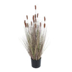 GloboStar® Artificial Garden BROWN LAGURUS 21099 Διακοσμητικό Φυτό Καφέ Λαγοουρά Υ70cm - Image 2