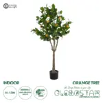 GloboStar® Artificial Garden ORANGE TREE 21108 Τεχνητό Διακοσμητικό Δέντρο Πορτοκαλιά Μ70 x Π50 x Υ120cm