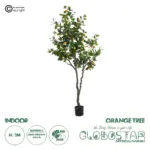 GloboStar® Artificial Garden ORANGE TREE 21110 Τεχνητό Διακοσμητικό Δέντρο Πορτοκαλιά Μ110 x Π80 x Υ200cm