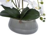 GloboStar® Artificial Garden WHITE ORCHID 21120 Διακοσμητικό Φυτό Λευκή Ορχιδέα Υ43cm - Image 4