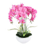 GloboStar® Artificial Garden PINK ORCHID 21124 Διακοσμητικό Φυτό Ροζ Ορχιδέα Υ50cm - Image 2
