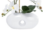 GloboStar® Artificial Garden WHITE ORCHID 21125 Διακοσμητικό Φυτό Λευκή Ορχιδέα Υ42cm - Image 3