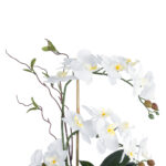 GloboStar® Artificial Garden WHITE ORCHID 21125 Διακοσμητικό Φυτό Λευκή Ορχιδέα Υ42cm - Image 4