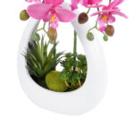 GloboStar® Artificial Garden HOT PINK ORCHID 21127 Διακοσμητικό Φυτό Έντονο Ροζ Ορχιδέα Υ39cm - Image 4
