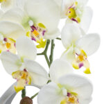 GloboStar® Artificial Garden WHITE ORCHID 21128 Διακοσμητικό Φυτό Λευκή Ορχιδέα Υ39cm - Image 3
