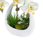 GloboStar® Artificial Garden WHITE ORCHID 21128 Διακοσμητικό Φυτό Λευκή Ορχιδέα Υ39cm - Image 4