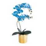 GloboStar® Artificial Garden BLUE ORCHID 21130 Διακοσμητικό Φυτό Μπλε Ορχιδέα Υ43cm - Image 2
