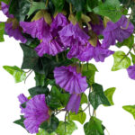 GloboStar® Artificial Garden  MORNING GLORY HANGIN PLANT 21132 Τεχνητό Διακοσμητικό Κρεμαστό  Κλαδί Ορτανσίας Y65cm - Image 3