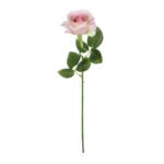 GloboStar® Artificial Garden LIGHT PINK ROSE  BRANCH 21137 Τεχνητό Διακοσμητικό Κλαδί Ανοιχτό ΡοζΤριαντάφυλλο Y50cm - Image 2