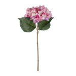 GloboStar® Artificial Garden PINK HYDRANGEA BRANCH 21140 Τεχνητό Διακοσμητικό Κλαδί έντονο Ροζ Ορτανσία Y47cm - Image 2