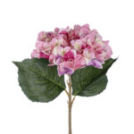 GloboStar® Artificial Garden PINK HYDRANGEA BRANCH 21140 Τεχνητό Διακοσμητικό Κλαδί έντονο Ροζ Ορτανσία Y47cm - Image 3
