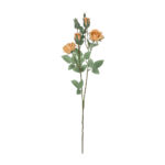 GloboStar® Artificial Garden SALMON ROSE BRANCH 21149 Τεχνητό Διακοσμητικό Κλαδί Σαμπανιζέ Τριαντάφυλλο Y65cm - Image 2