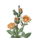 GloboStar® Artificial Garden SALMON ROSE BRANCH 21149 Τεχνητό Διακοσμητικό Κλαδί Σαμπανιζέ Τριαντάφυλλο Y65cm - Image 3