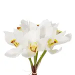 GloboStar® Artificial Garden WHITE ORCHID BOUQUET 21151 Τεχνητό Διακοσμητικό Μπουκέτο Λευκής Ορχιδέας Y26cm - Image 3