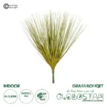 GloboStar® Artificial Garden YELLOW GREEN GRASS BOUQUET 21158 Τεχνητό Διακοσμητικό Μπουκέτο Grass Κίτρινο Πράσινο Y45cm